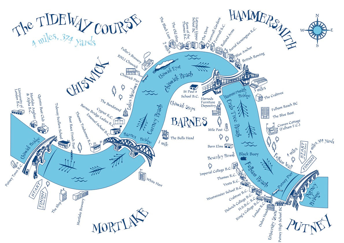 Tideway Perfect Line Tideway Course Poster – Rock the Boat