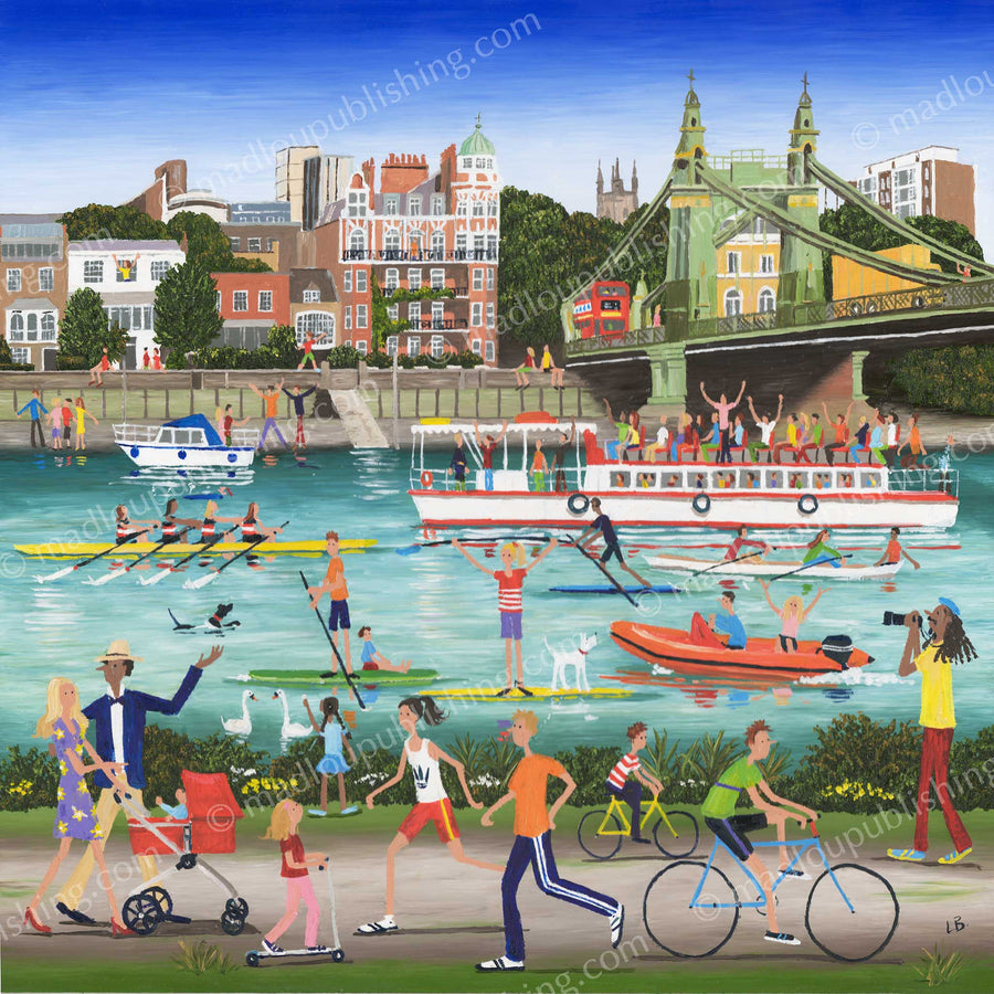 Hammersmith River Greetings Card – Rock the Boat