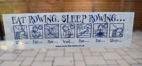Eat Rowing Sleep Rowing Window Sticker