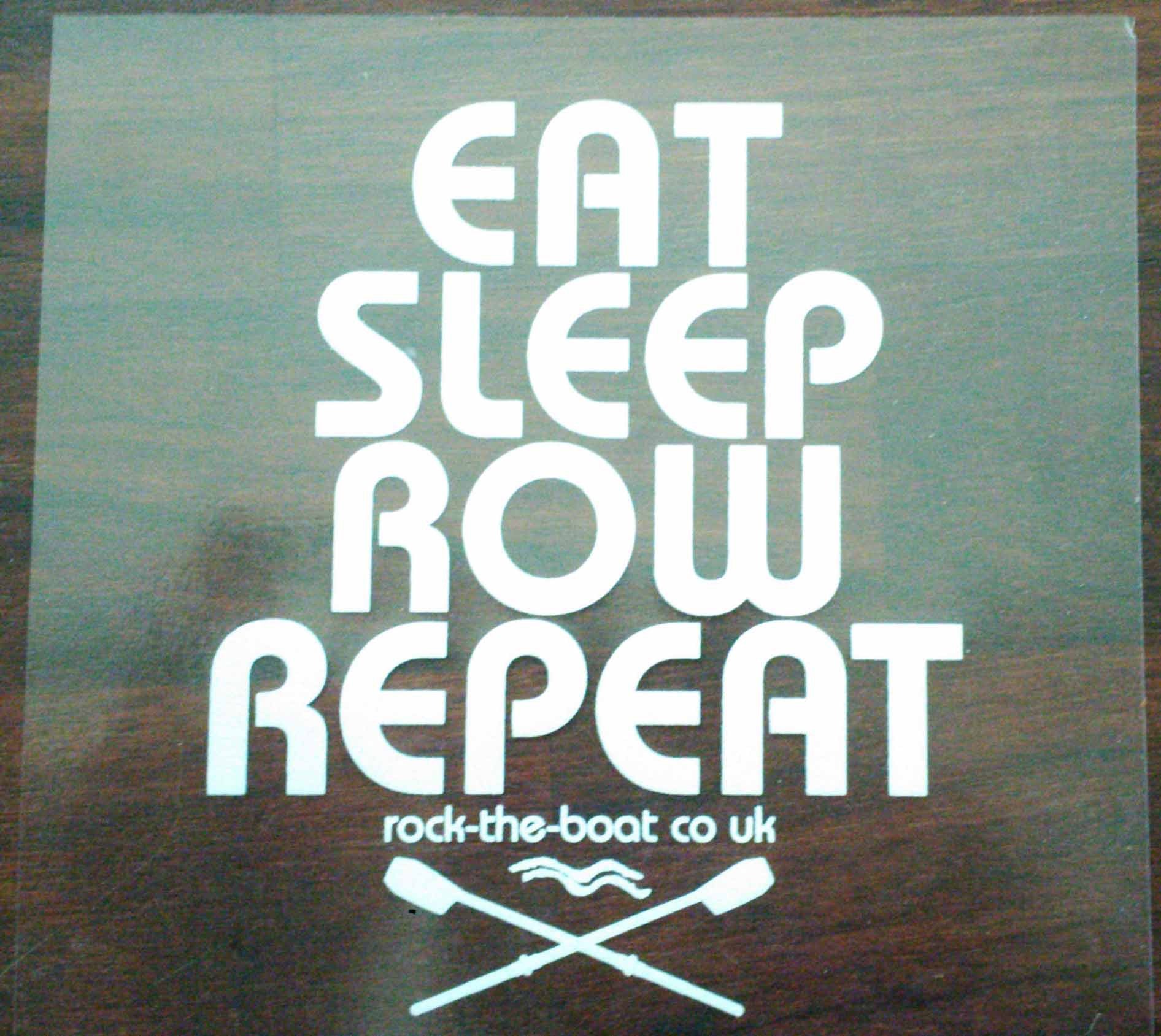 Eat sleep row repeat window sticker