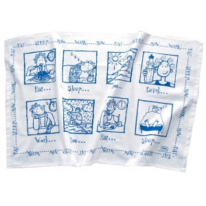 Eat sleep row tea towel